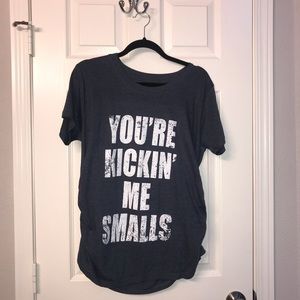 Maternity Graphic Tee “You’re Kickin’ Me Smalls”